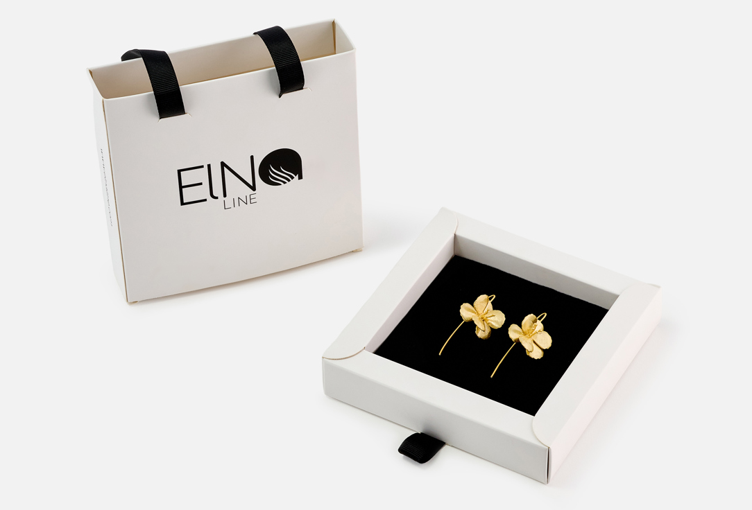 ELNALINE Earrings Sculpted Flower Earrings 1 pairs ELNALINE Earrings Sculpted Flower Earrings
