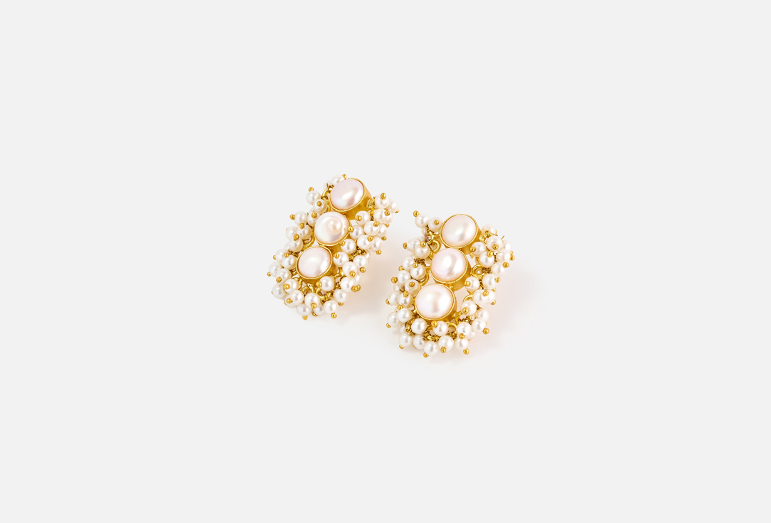 ELNALINE Earrings Pearl Trio Studs 2 pcs ELNALINE Earrings Pearl Trio Studs