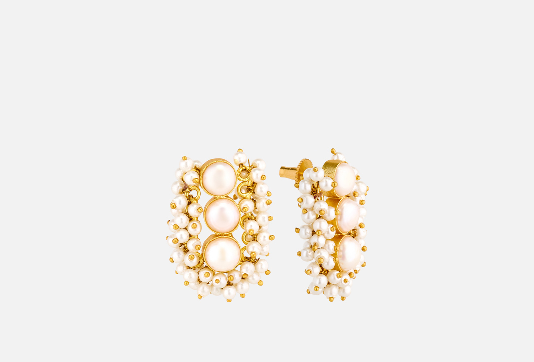 ELNALINE Earrings Pearl Trio Studs 2 pcs ELNALINE Earrings Pearl Trio Studs