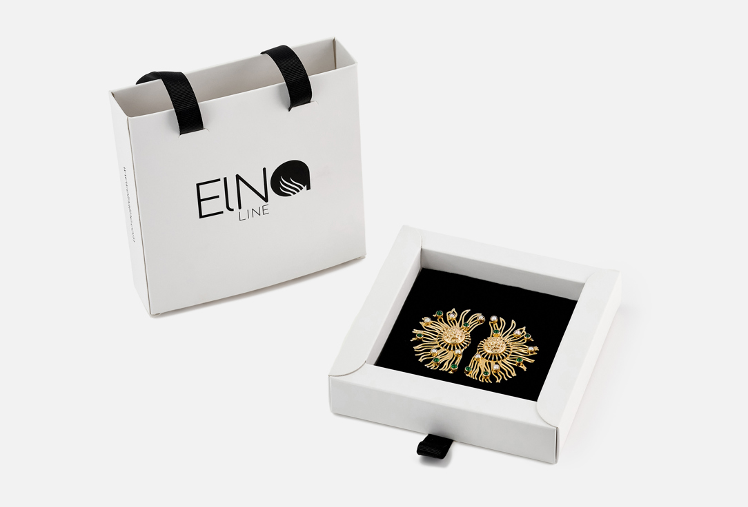 ELNALINE Earrings Pearl Sunburst Earrings 1 pairs ELNALINE Earrings Pearl Sunburst Earrings