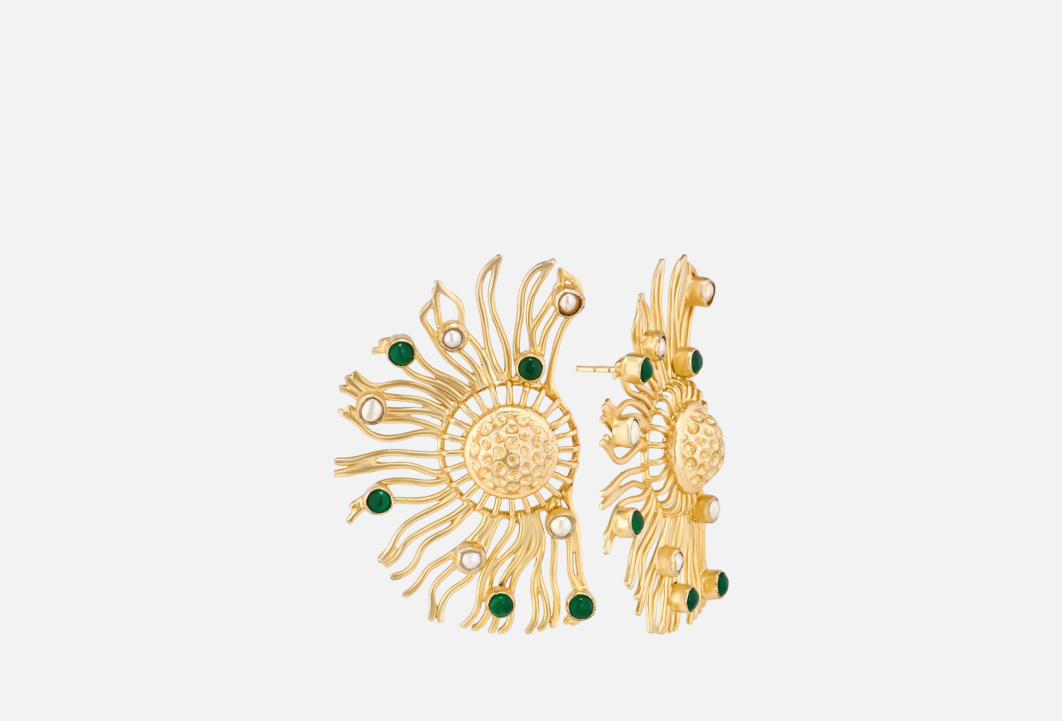 Pearl Sunburst Earrings 1