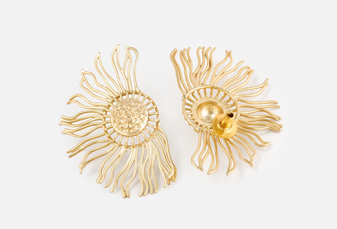 ELNALINE Earrings Oversized Sunburst Earrings 1 pairs ELNALINE Earrings Oversized Sunburst Earrings