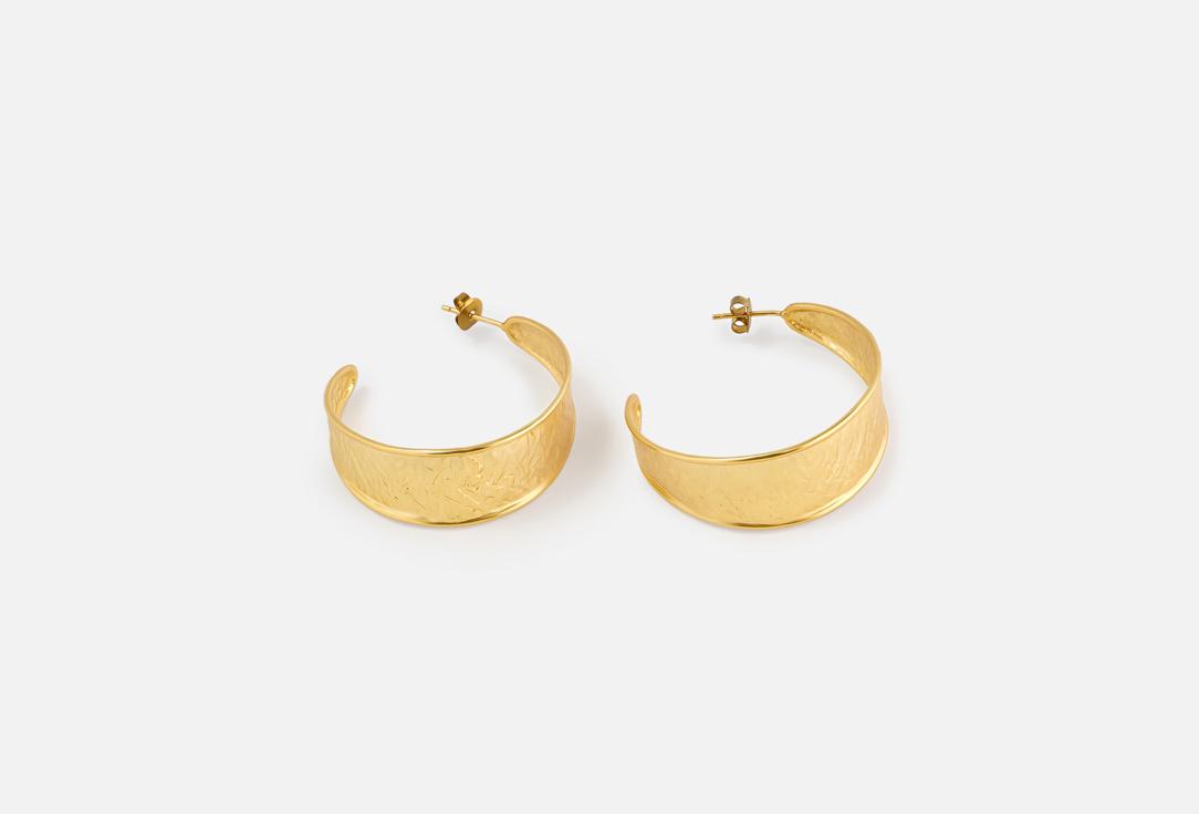 ELNALINE Earrings Crinkled Hoop Earrings 2 pcs ELNALINE Earrings Crinkled Hoop Earrings
