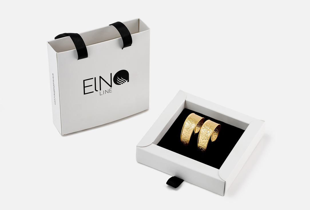 ELNALINE Earrings Crinkled Hoop Earrings 2 pcs ELNALINE Earrings Crinkled Hoop Earrings