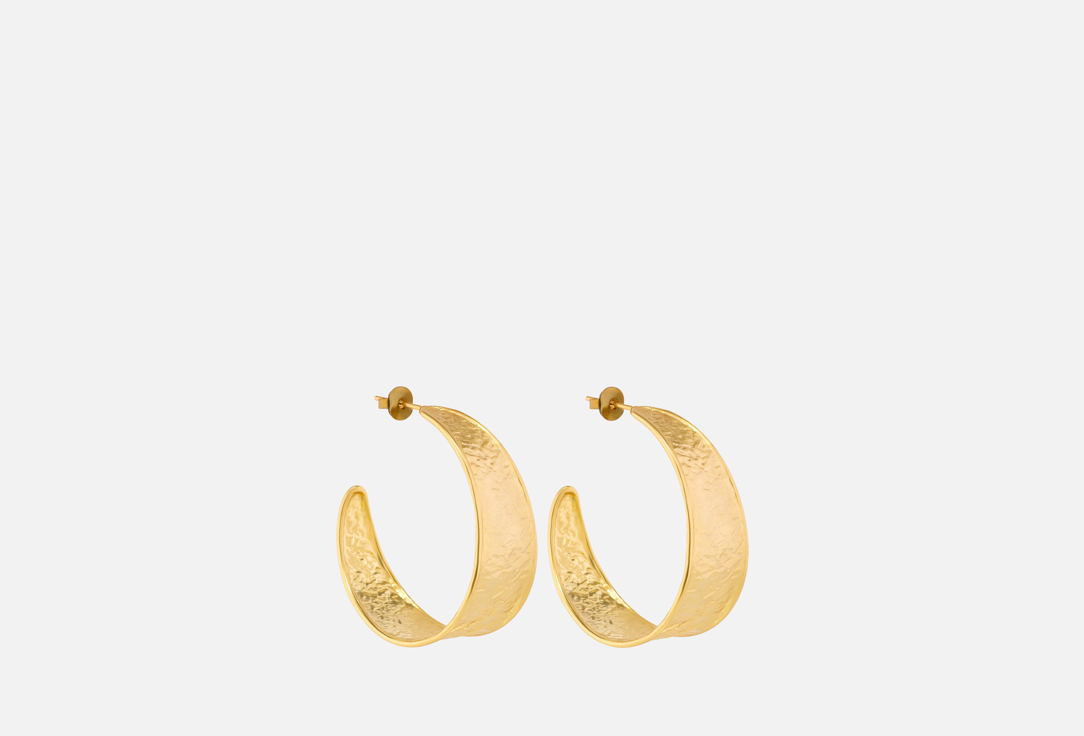 ELNALINE Earrings Crinkled Hoop Earrings 2 pcs ELNALINE Earrings Crinkled Hoop Earrings