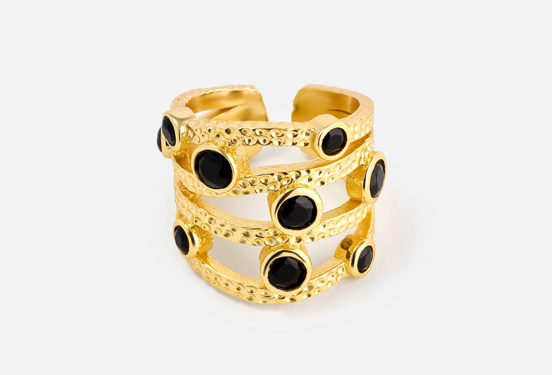 ELNALINE Earrings Gemstone Multi Band Ring 1 pairs ELNALINE Earrings Gemstone Multi Band Ring