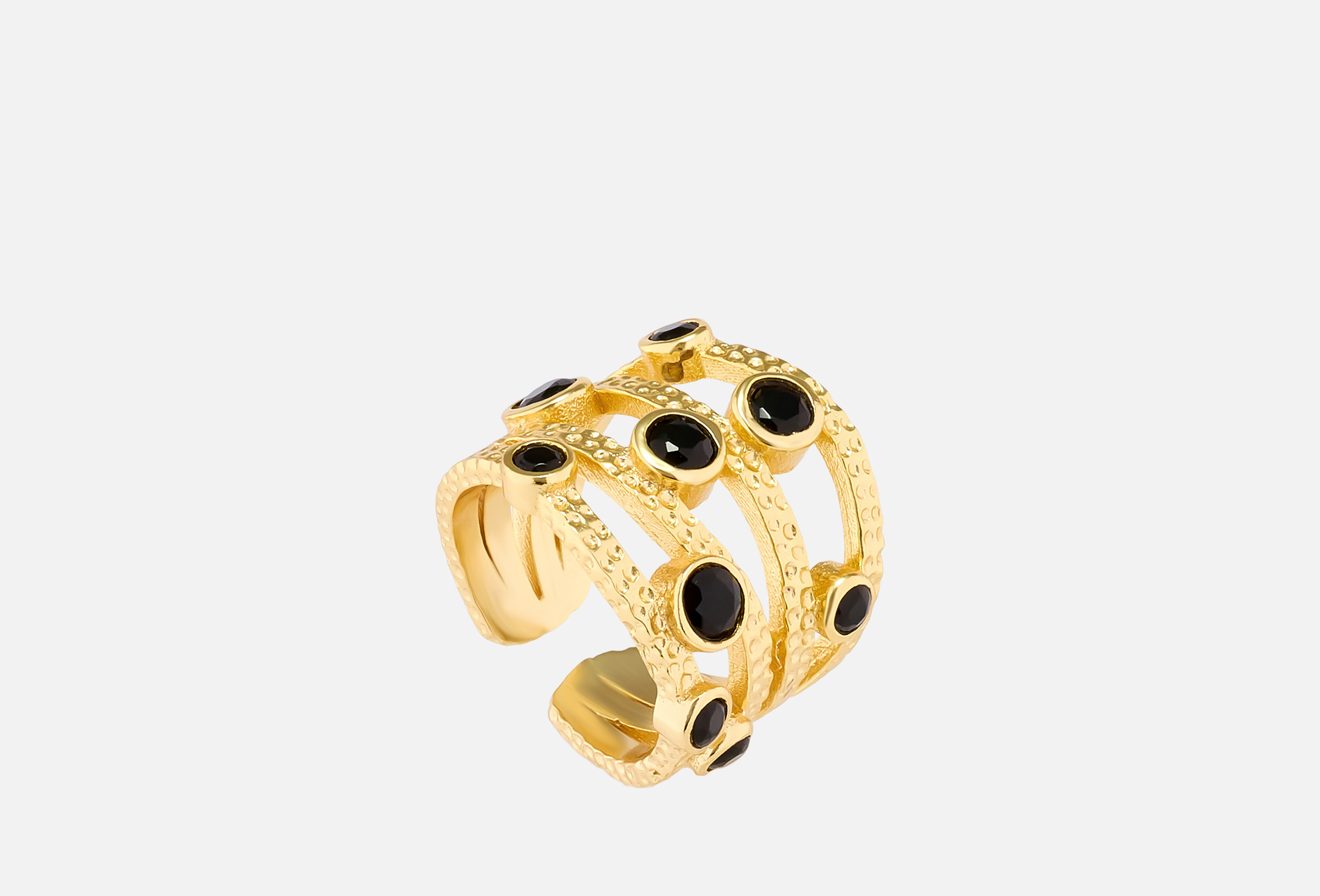 Gemstone Multi Band Ring  1 