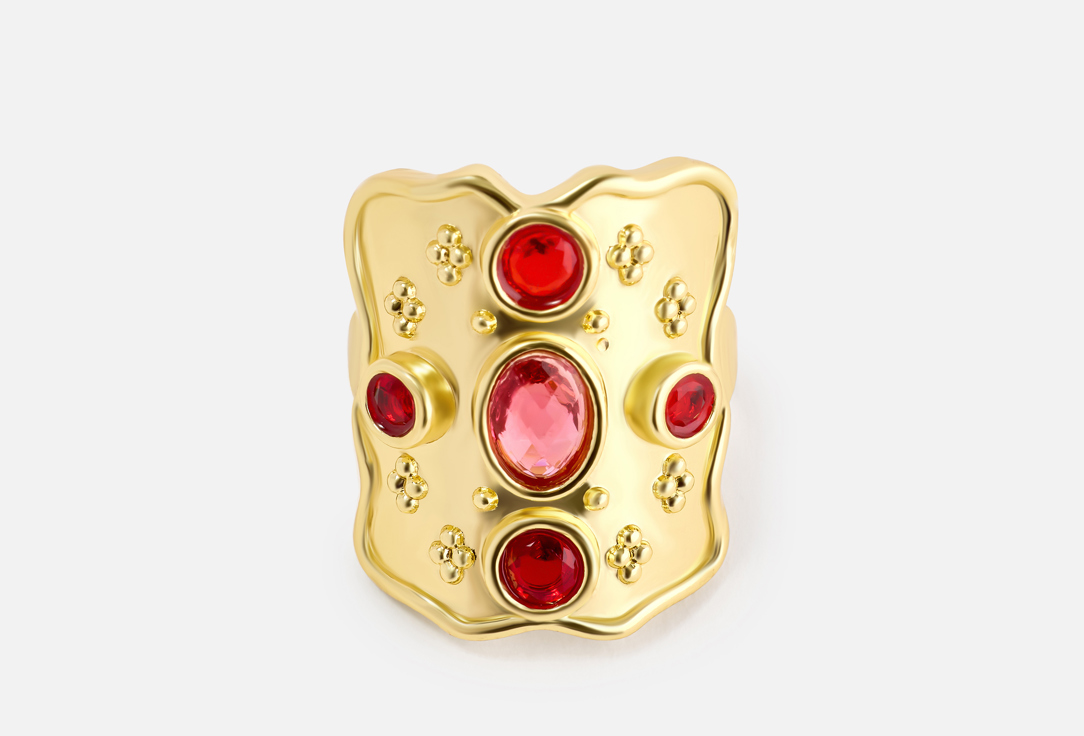 ELNALINE Earrings Gemstone Shield Ring 1 pairs ELNALINE Earrings Gemstone Shield Ring