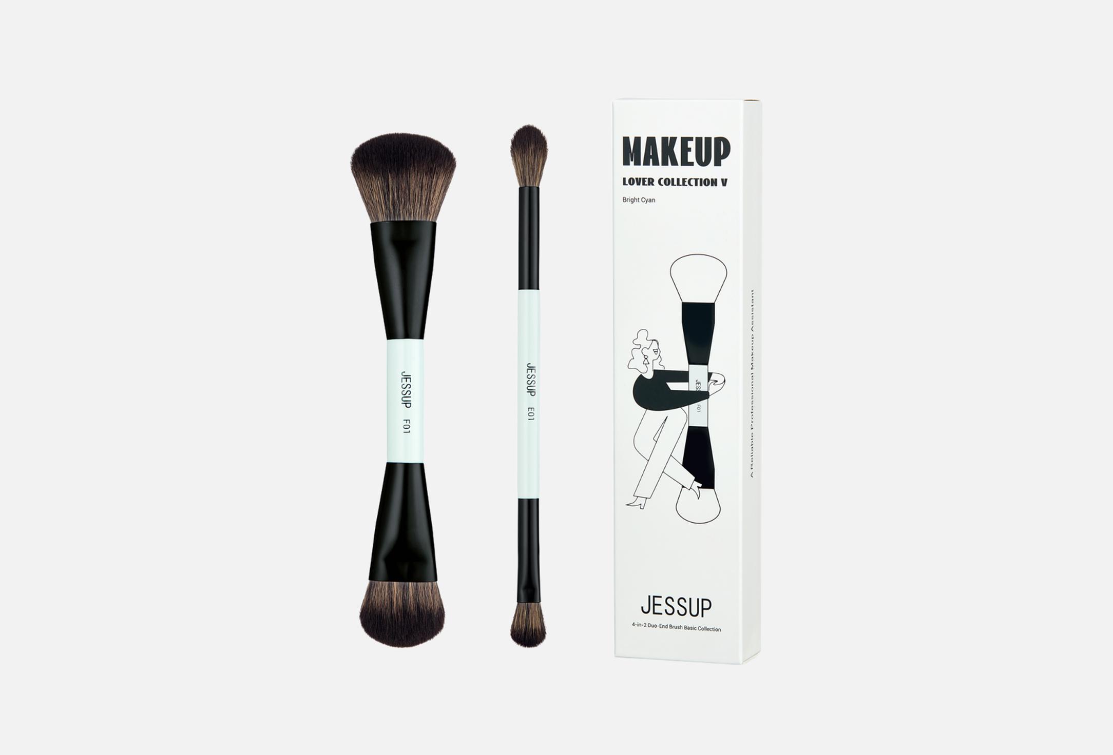 4-in-2 Duo-End Brush Basic Collection  2 Bright cyan