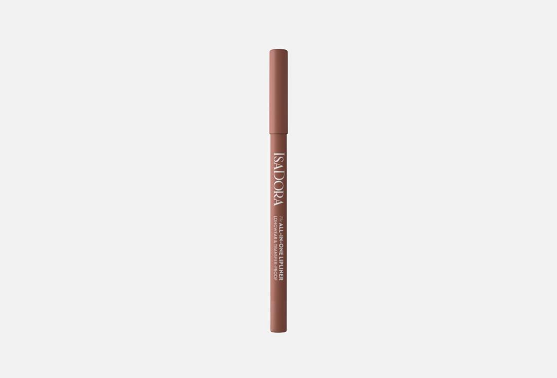 IsaDora Long-Wear Waterproof Matte Lip Liner All-in-One 17, Deep Brown 1.2 g IsaDora Long-Wear Waterproof Matte Lip Liner All-in-One