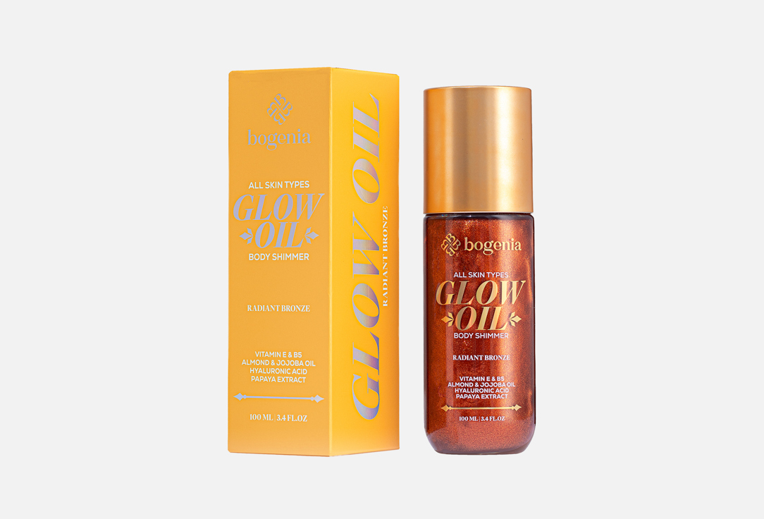 Bogenia Moisturizing Shimmer Body Oil Glow Oil Body Shimmer Radiant Bronze 100 ml Bogenia Moisturizing Shimmer Body Oil Glow Oil Body Shimmer