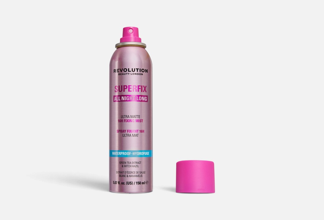 MakeUp Revolution Waterproof Ultra-Matte Fixing Mist Superfix All Night Long 150 ml MakeUp Revolution Waterproof Ultra-Matte Fixing Mist Superfix All Night Long