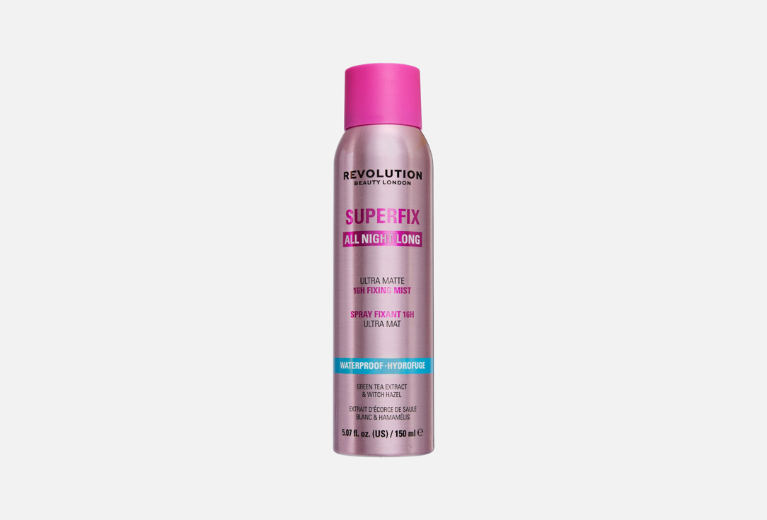 MakeUp Revolution Waterproof Ultra-Matte Fixing Mist Superfix All Night Long 150 ml MakeUp Revolution Waterproof Ultra-Matte Fixing Mist Superfix All Night Long