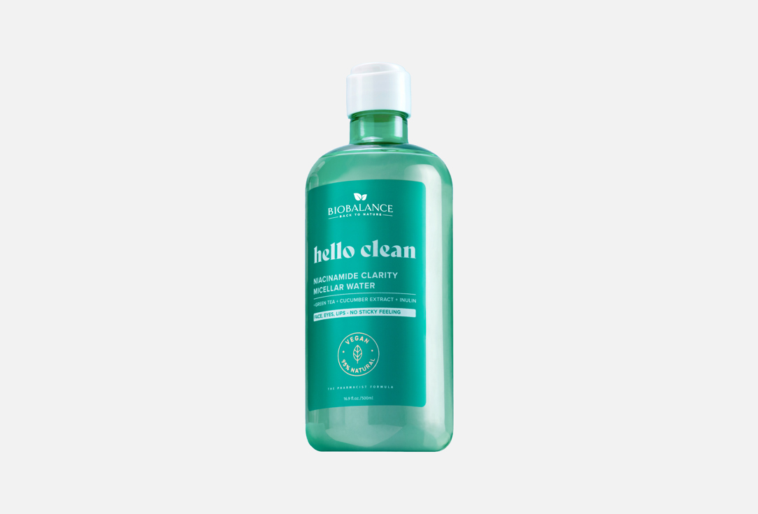 BIOBALANCE Niacinamide Clarifying Micellar Water Hello Clean 500 ml BIOBALANCE Niacinamide Clarifying Micellar Water Hello Clean