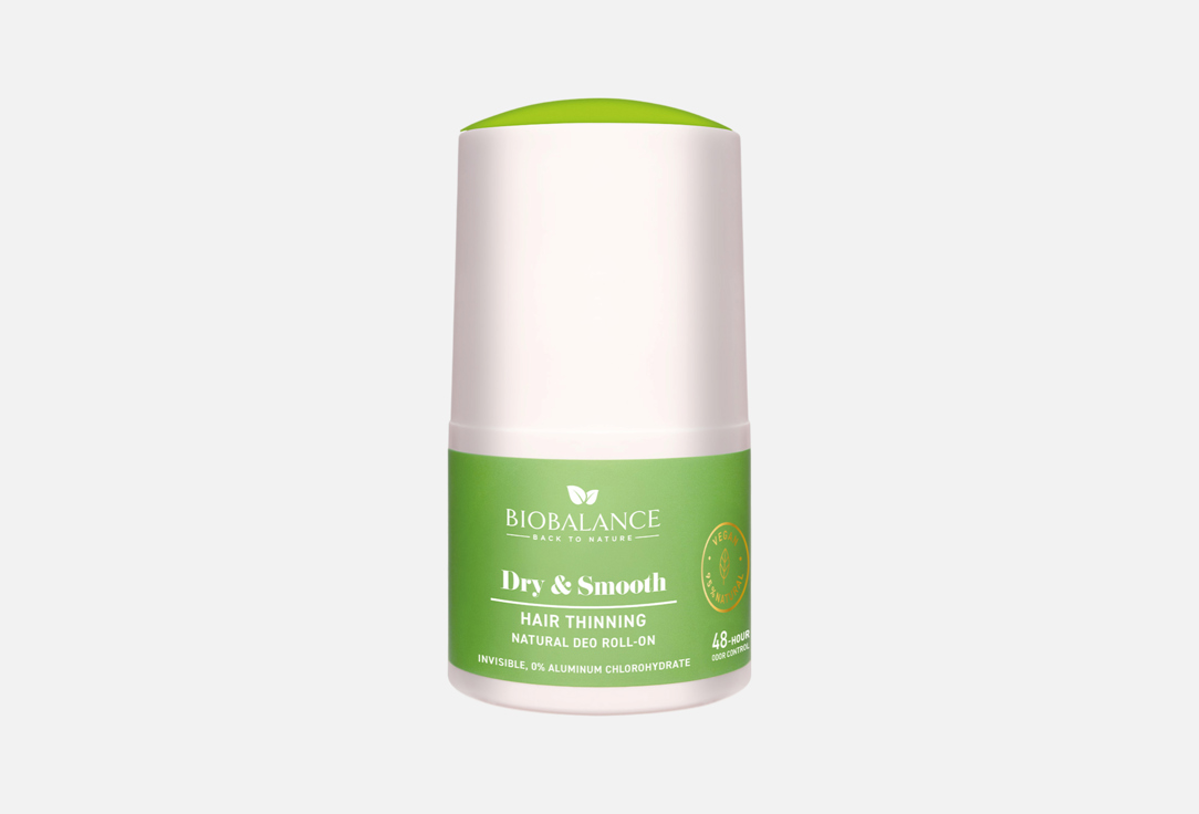 BIOBALANCE Hair-Thinning Natural Roll-On Deodorant Dry & Smooth 50 ml BIOBALANCE Hair-Thinning Natural Roll-On Deodorant Dry & Smooth