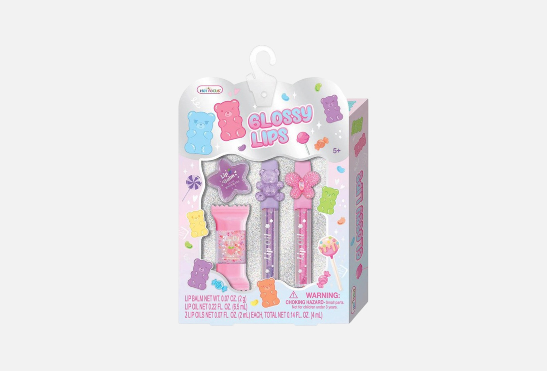 Hot Focus Children's Lip Gloss Set Glossy Lips