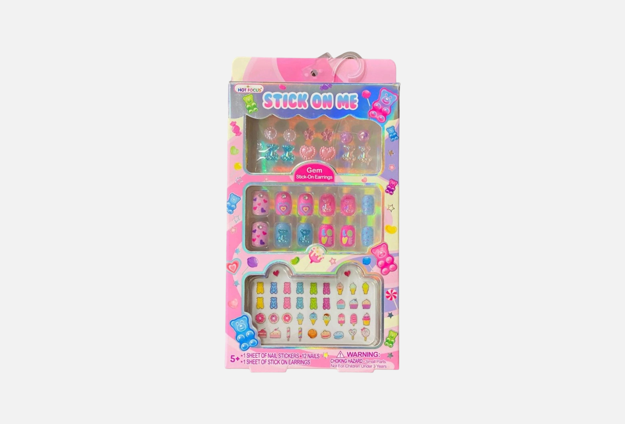 Stick On Me Gummy Bear  14 Multicolor