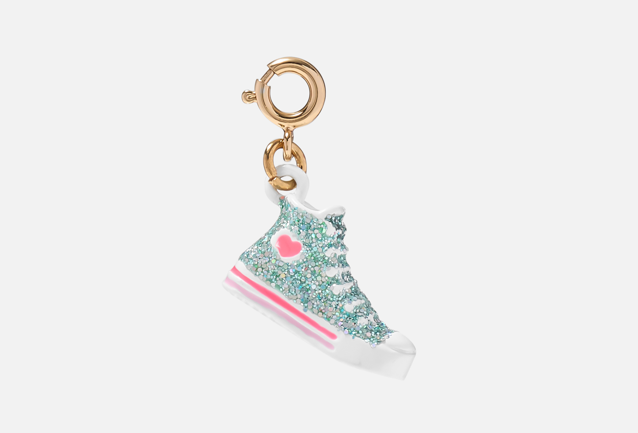 Gold Glitter High Top Sneaker 1