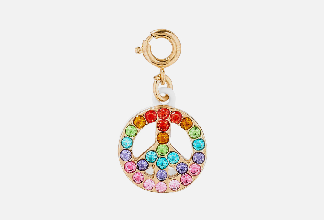 CHARM IT! Charm Gold Rainbow Sparkle Peace 1 pcs CHARM IT! Charm Gold Rainbow Sparkle Peace