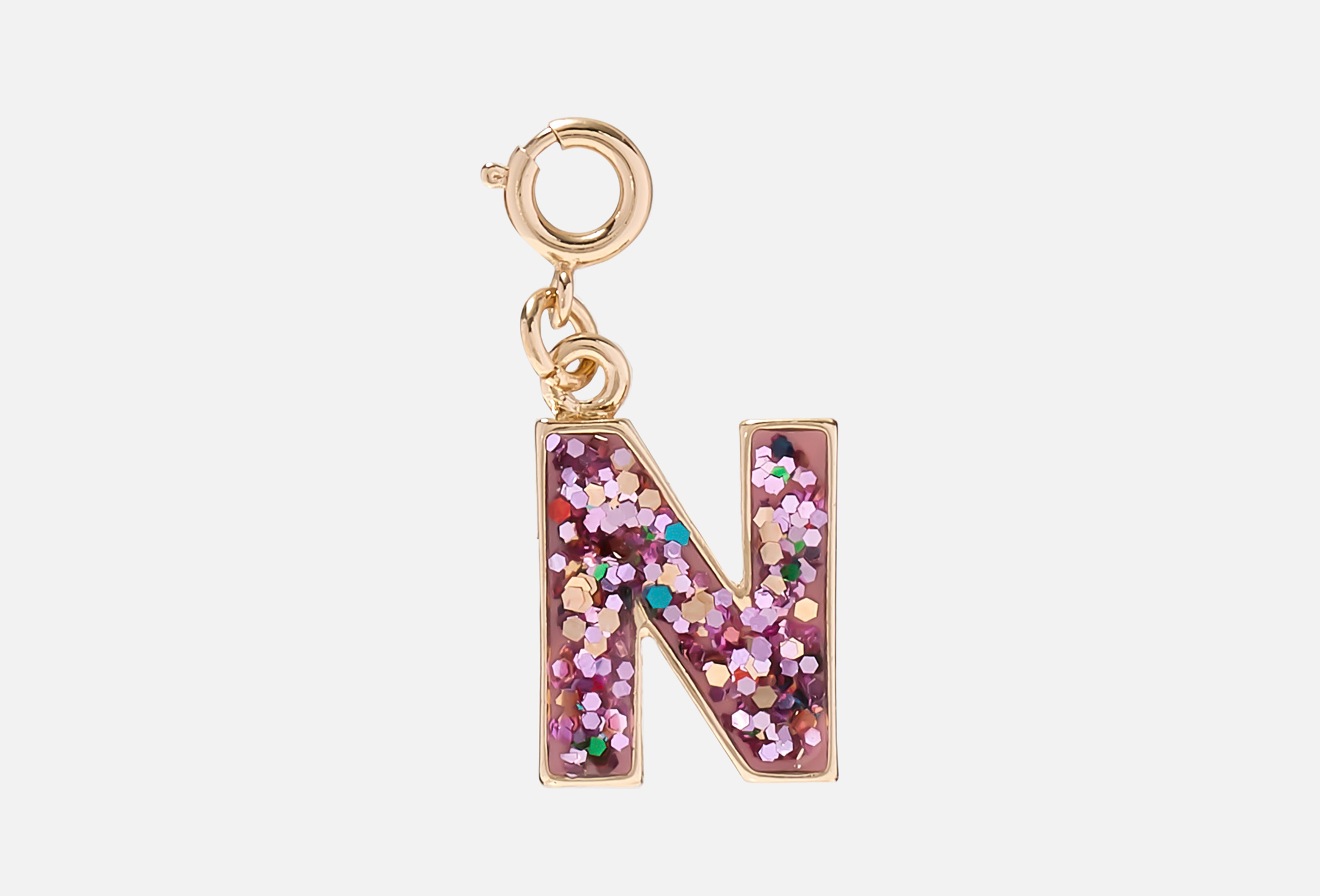Gold Glitter Initials - N  1 