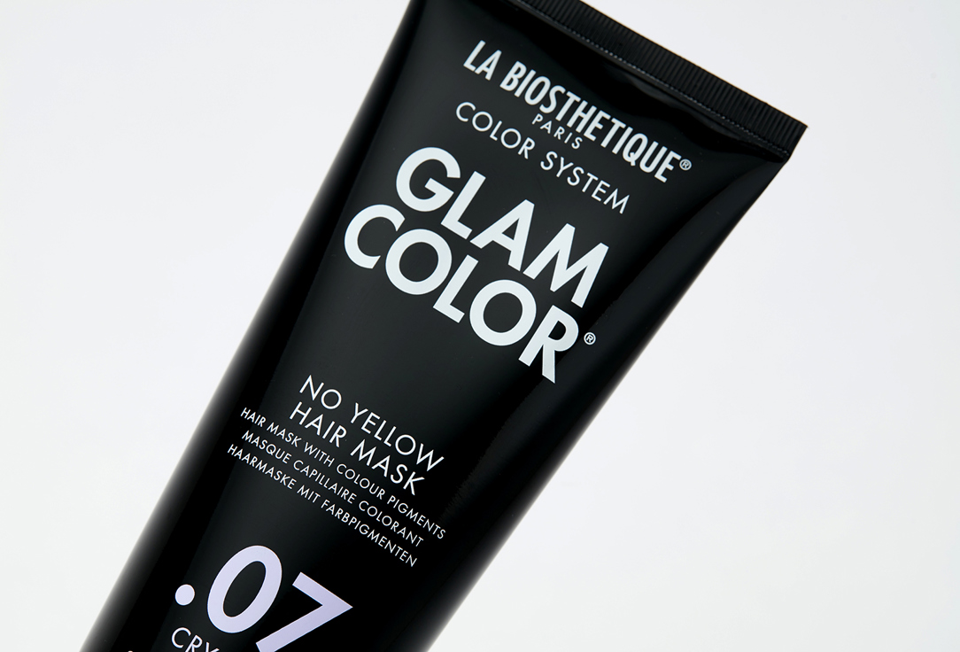 La Biosthetique Anti yellow Mask for colored hair Glam Color No Yellow Hair Mask .07 Crystal
