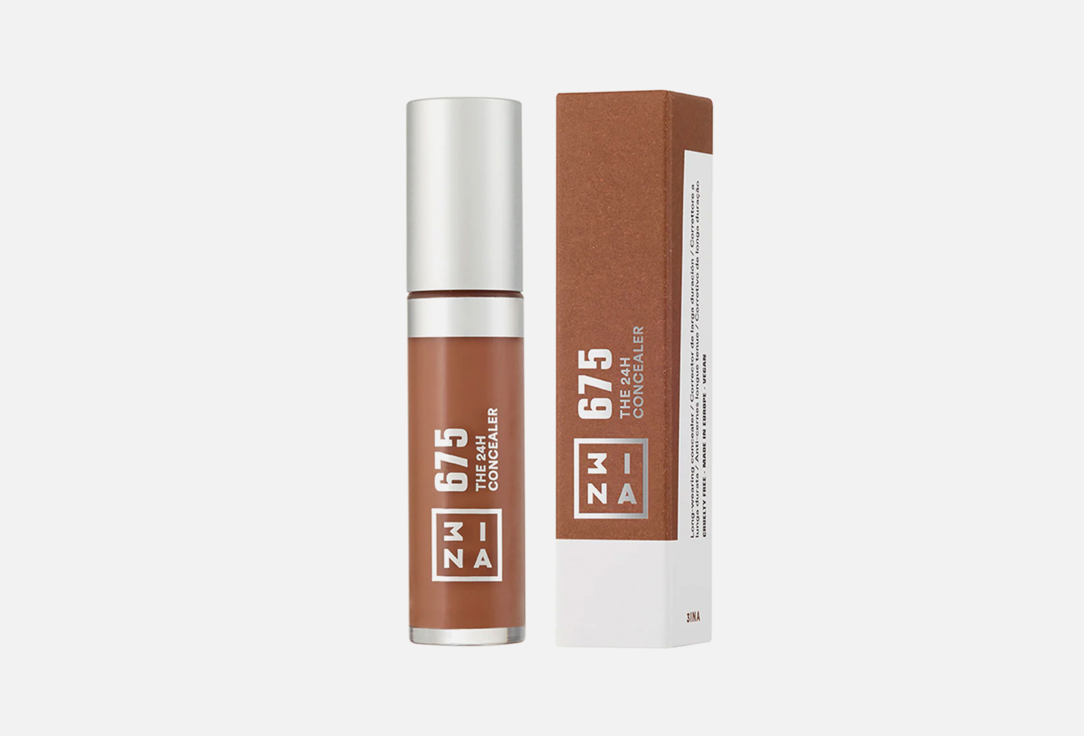3INA Long-lasting, medium to high coverage matte concealer The 24H Concealer 675, Dark 4.5 ml 3INA Long-lasting, medium to high coverage matte concealer The 24H Concealer