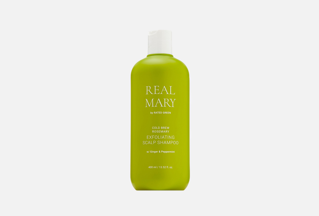 RATED GREEN Exfoliating Scalp Shampoo REAL MARY Cold Brew Rosemary 400 ml RATED GREEN Exfoliating Scalp Shampoo REAL MARY Cold Brew Rosemary