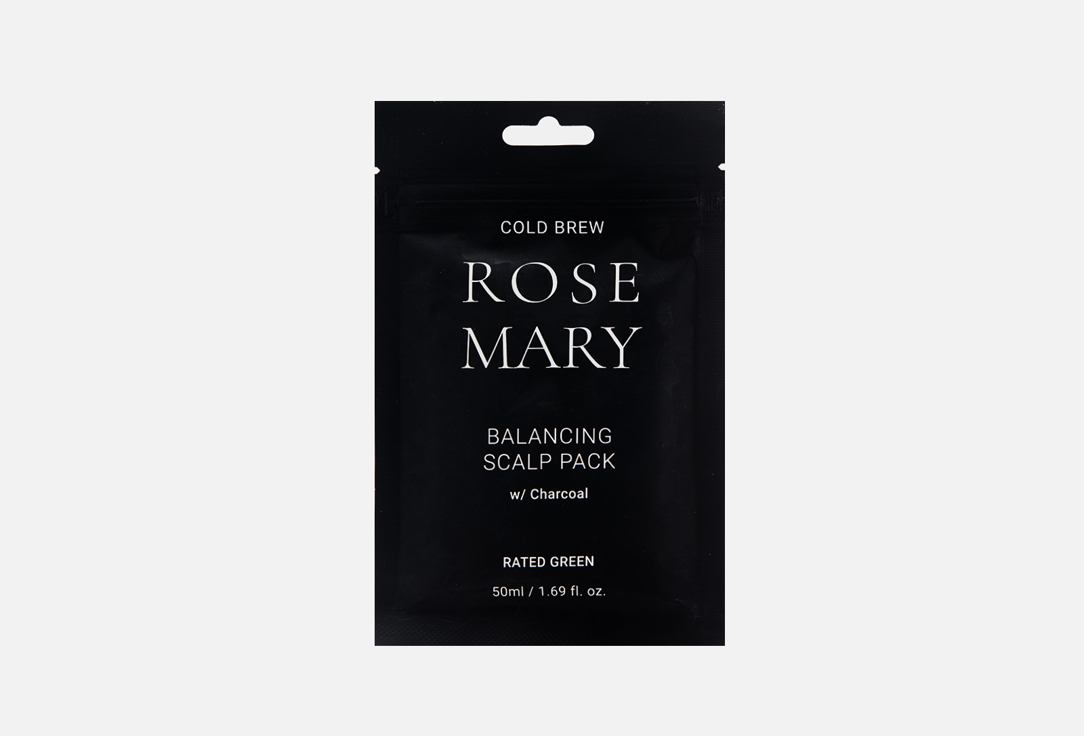RATED GREEN Exfoliating Scalp Scrub Cold Brew Rosemary Balancing Scalp Pack Charcoal 50 ml RATED GREEN Exfoliating Scalp Scrub Cold Brew Rosemary Balancing Scalp Pack Charcoal