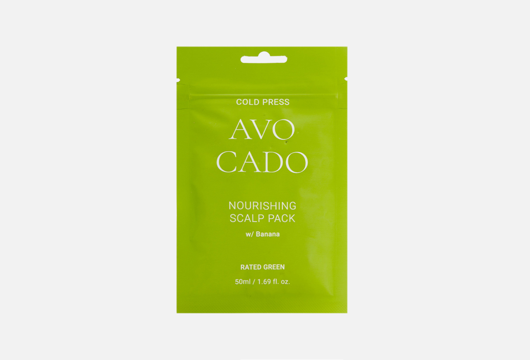 RATED GREEN Exfoliating Scalp Scrub Cold Pressed Avocado Nourishing Scalp Pack Banana 50 ml RATED GREEN Exfoliating Scalp Scrub Cold Pressed Avocado Nourishing Scalp Pack Banana