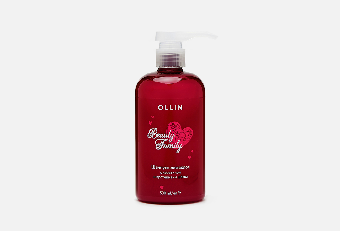 OLLIN Hair Shampoo with Keratin and Silk Proteins Beauty Family