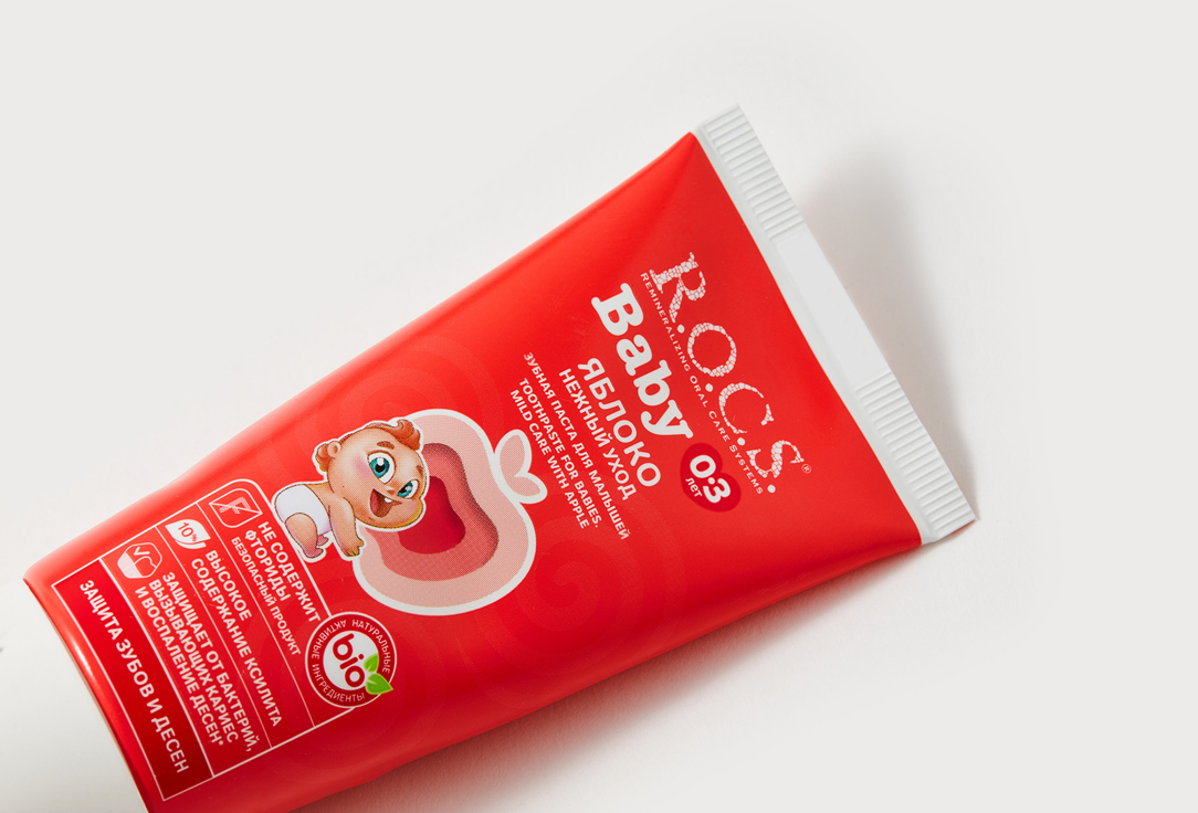 R.O.C.S Toothpaste for Babies 0–3 Years Mild Care with Apple