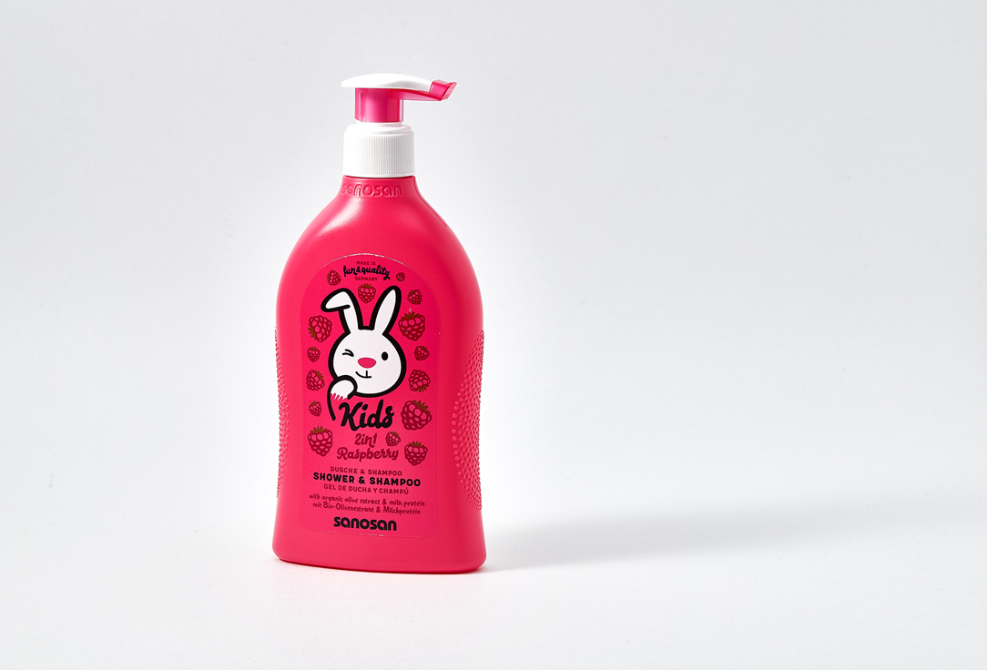 Sanosan Очищающее средство для волос и тела Kids Shower & Shampoo Raspberry