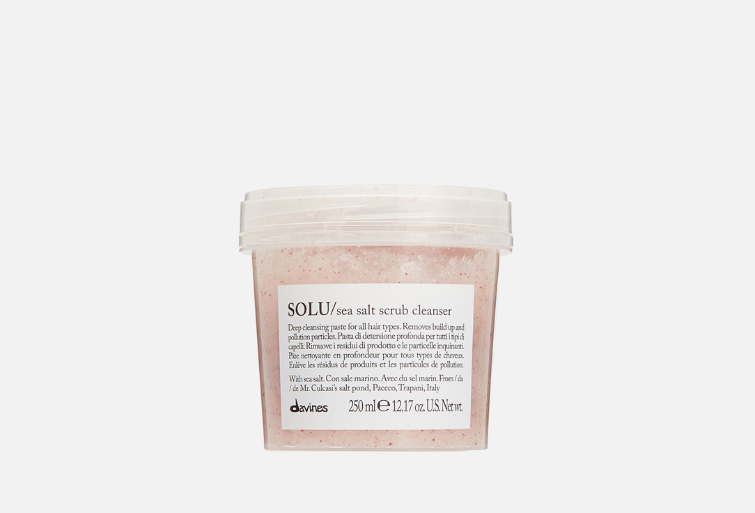 Davines Exfoliating Scalp Scrub SOLU sea salt scrub cleanser 250 ml Davines Exfoliating Scalp Scrub SOLU sea salt scrub cleanser