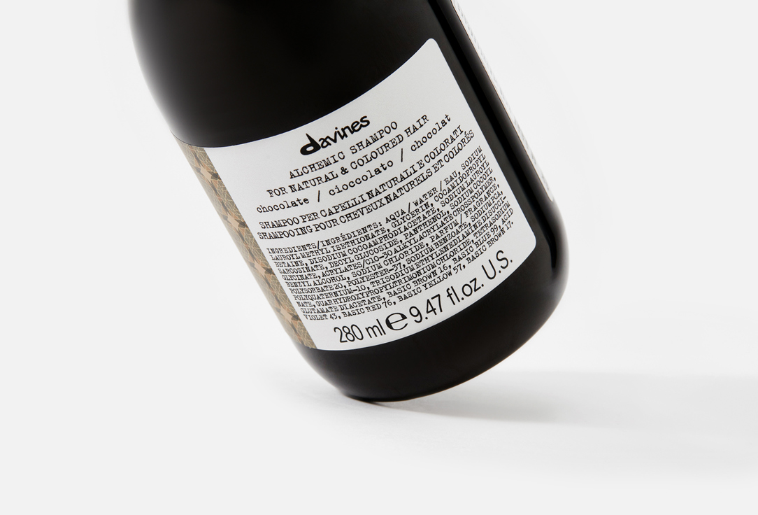 Davines shampoo for brown and black hair ALCHEMIC SHAMPOO for natural and coloured hair Chocolate