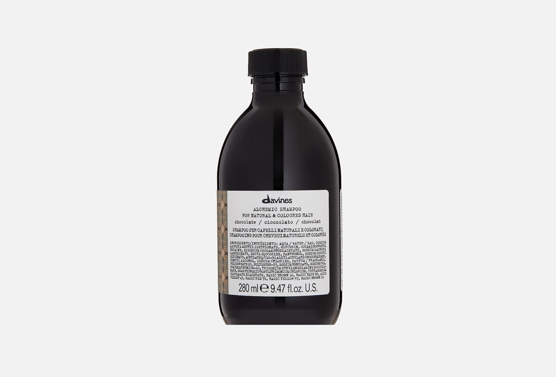 Davines shampoo for brown and black hair ALCHEMIC SHAMPOO for natural and coloured hair Chocolate