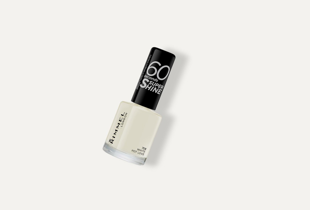 Rimmel Nail polish 60 Seconds Super Shine 703, White hot love 8 ml Rimmel Nail polish 60 Seconds Super Shine