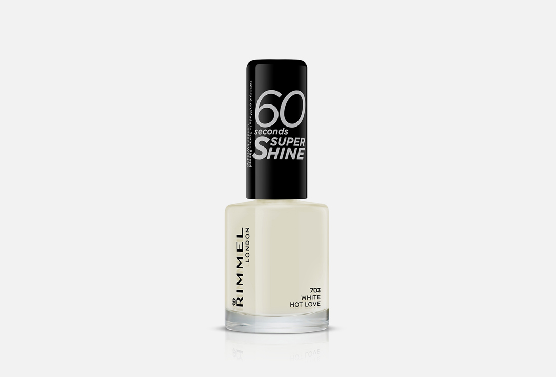 Rimmel Nail polish 60 Seconds Super Shine 703, White hot love 8 ml Rimmel Nail polish 60 Seconds Super Shine