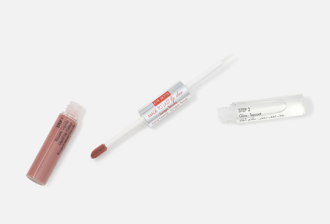 Pupa Liquid Lipstick & Lip Gloss 2-in-1 MADE TO LAST LIP DUO 010, Vintage pink 4 ml Pupa Liquid Lipstick & Lip Gloss 2-in-1 MADE TO LAST LIP DUO