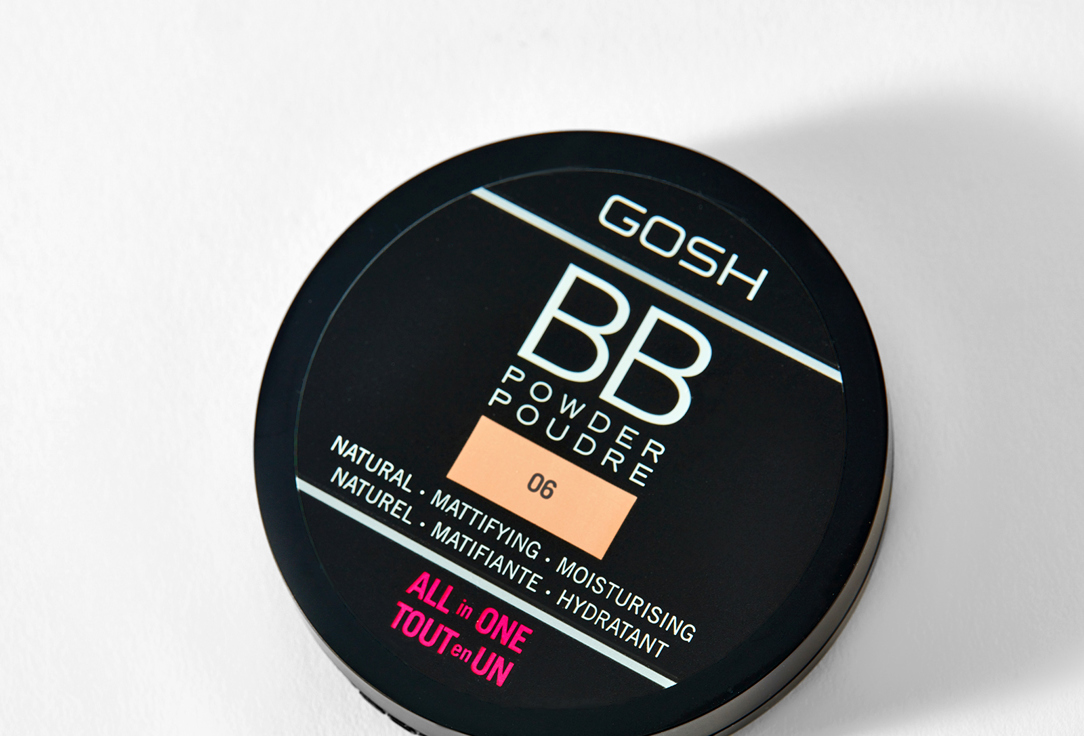 Gosh Mattifying & Moisturizing Powder BB POWDER 06, Warm beige 6.5 g Gosh Mattifying & Moisturizing Powder BB POWDER
