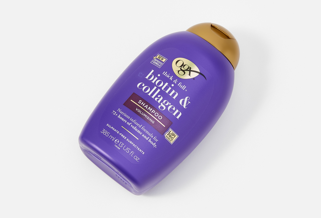 OGX Volumizing Shampoo Thick & Full + Biotin & Collagen 385 ml OGX Volumizing Shampoo Thick & Full + Biotin & Collagen