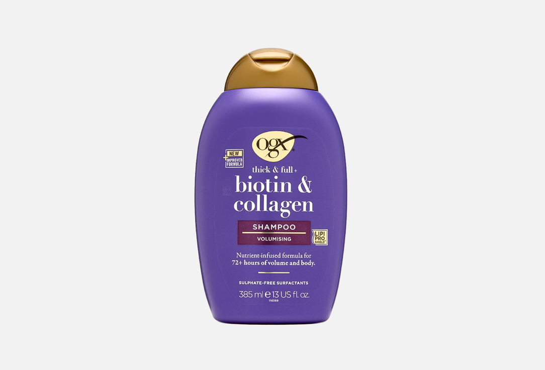 OGX Volumizing Shampoo Thick & Full + Biotin & Collagen 385 ml OGX Volumizing Shampoo Thick & Full + Biotin & Collagen