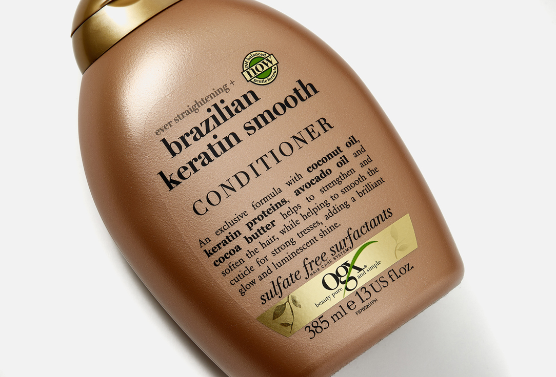 OGX Nourishing Conditioner Ever-Straightening + Brazilian Keratin Therapy 385 ml OGX Nourishing Conditioner Ever-Straightening + Brazilian Keratin Therapy