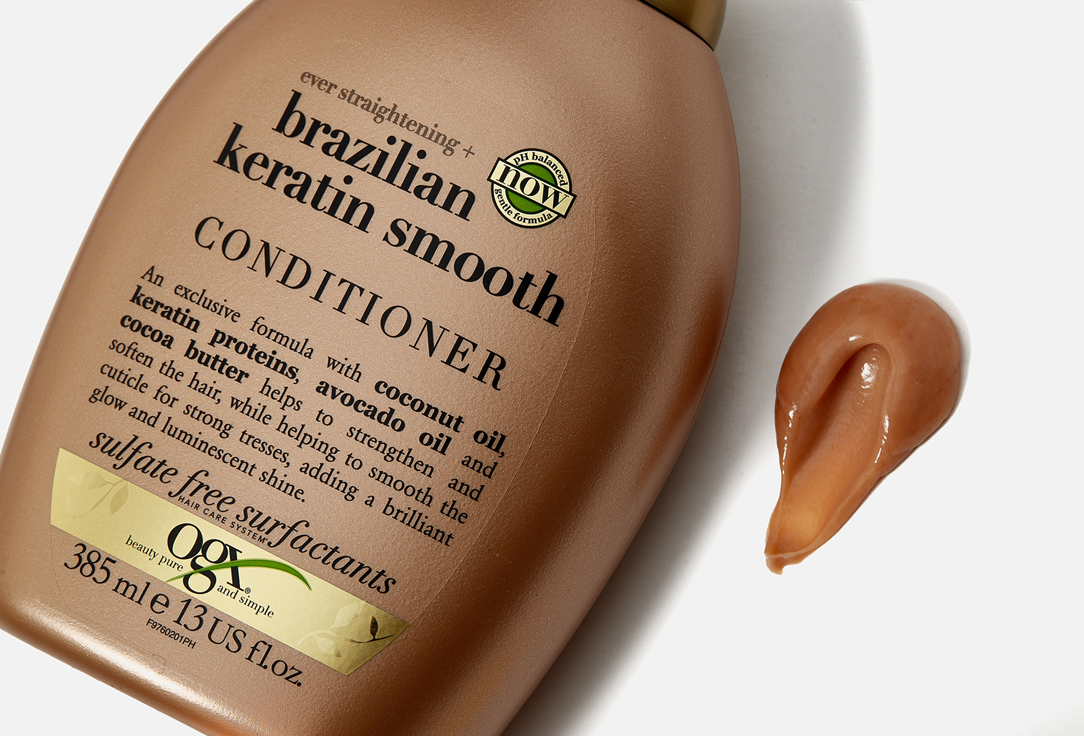 OGX Nourishing Conditioner Ever-Straightening + Brazilian Keratin Therapy 385 ml OGX Nourishing Conditioner Ever-Straightening + Brazilian Keratin Therapy