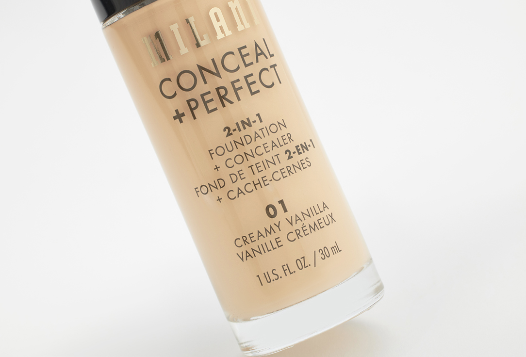MILANI Satin Matte Liquid Foundation Conceal + Perfect 2-In-1