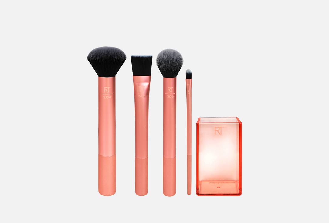 Real Techniques Face Makeup Brush & Storage Cup Set Flawless Base 5 pcs Real Techniques Face Makeup Brush & Storage Cup Set Flawless Base
