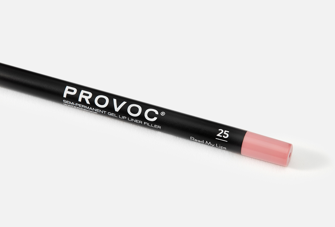 Provoc Waterproof Matte Lip Pencil Gel Lip Liner 25, Read my lips 1.4 g Provoc Waterproof Matte Lip Pencil Gel Lip Liner