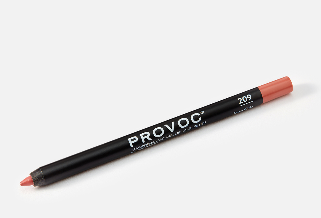 Provoc Waterproof Matte Lip Pencil Gel Lip Liner 209, Rose chic 1.4 g Provoc Waterproof Matte Lip Pencil Gel Lip Liner