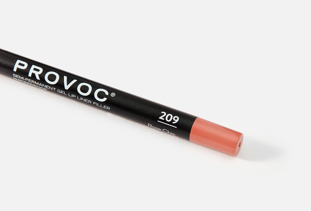 Provoc Waterproof Matte Lip Pencil Gel Lip Liner 209, Rose chic 1.4 g Provoc Waterproof Matte Lip Pencil Gel Lip Liner