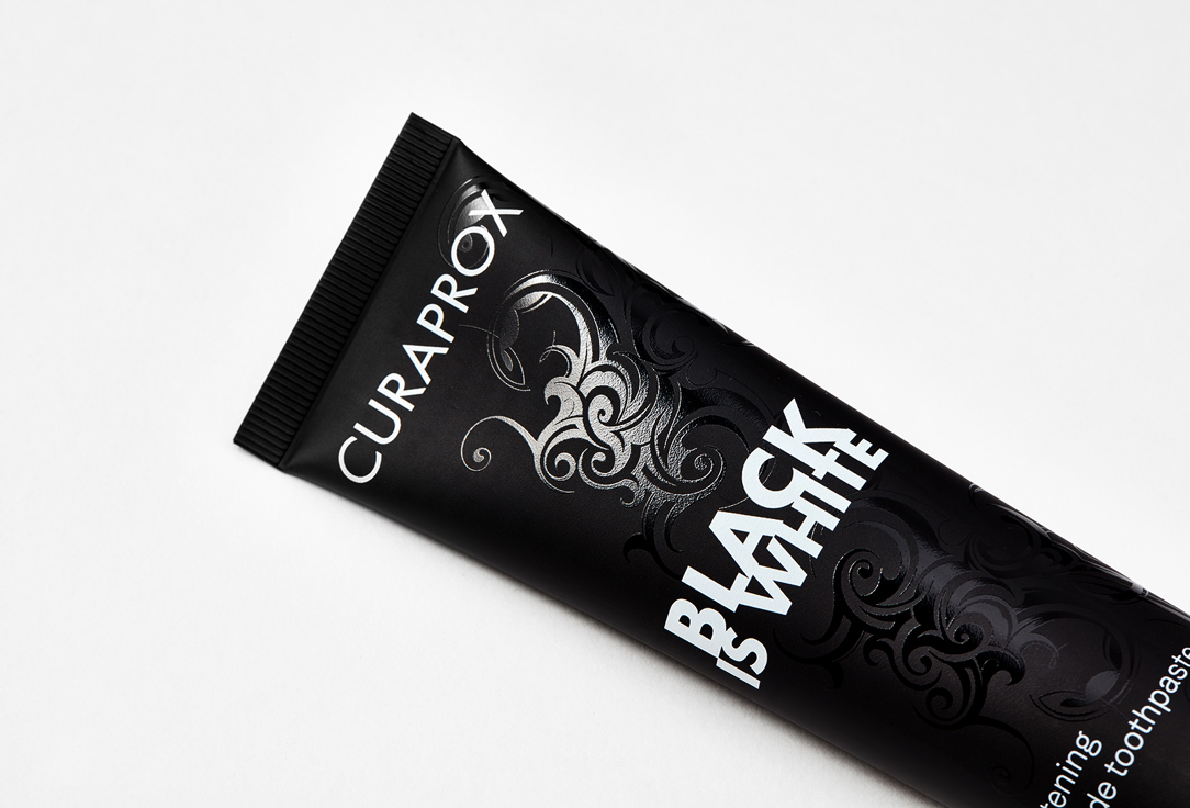 Curaprox Gentle whitening toothpaste with activated charcoal Black is white 90 ml Curaprox Gentle whitening toothpaste with activated charcoal Black is white
