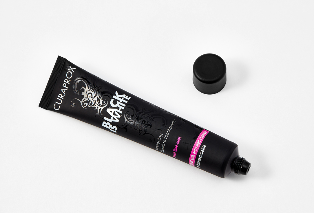 Curaprox Gentle whitening toothpaste with activated charcoal Black is white 90 ml Curaprox Gentle whitening toothpaste with activated charcoal Black is white